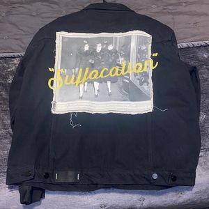 John Geiger All black Men’s Jean Jacket